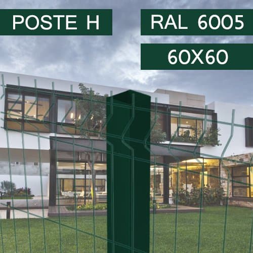 Poste Metálico H Plastificado 60x60MM - Verde RAL6005