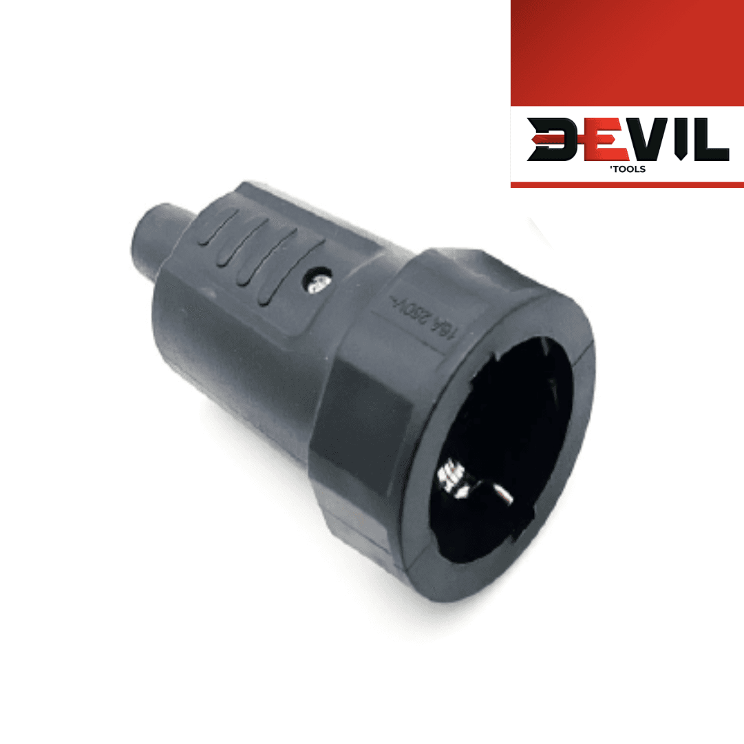Ficha Fêmea Borracha Preta Devil'Tools (DV1620C)