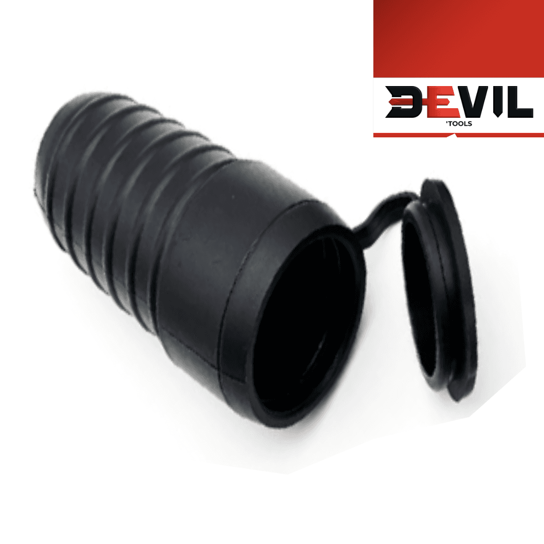 Ficha Fêmea Borracha Longa Preta Devil'Tools (DV1620CIP)