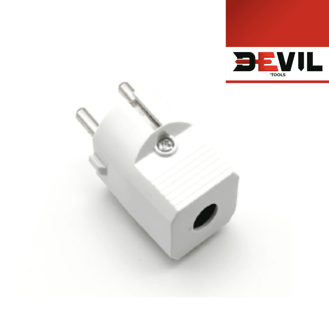 Ficha Macho Branca Direita Devil'Tools (DV1616)