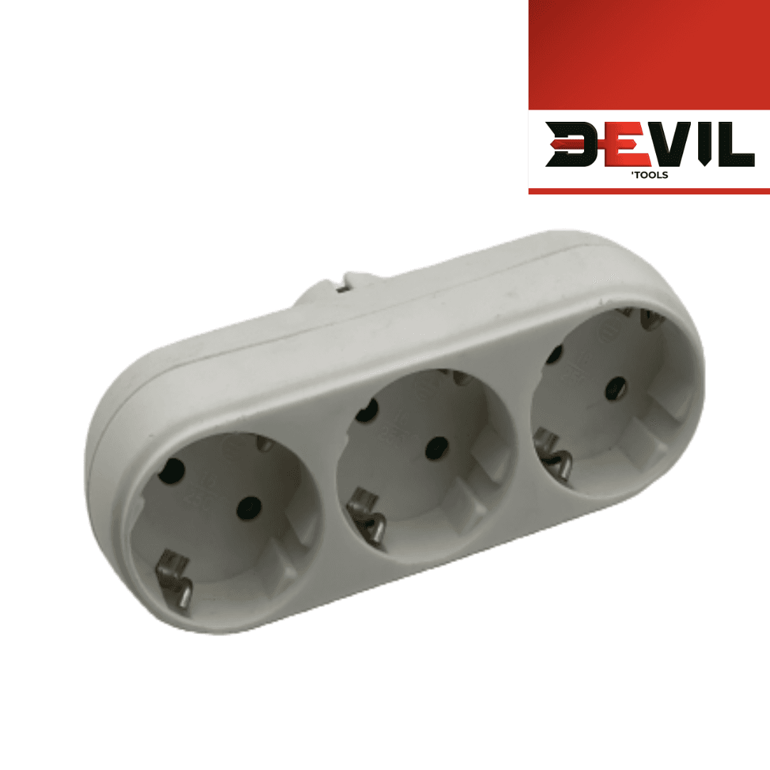 Ficha Tripla Horizontal Devil'Tools (DV1813P) 