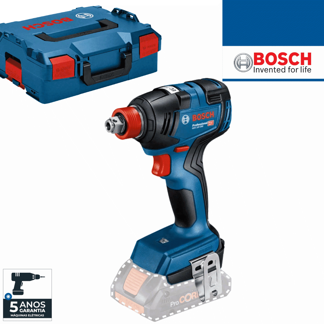 Aparafusadora Bateria Impacto Bosch Profissional GDX 18V-200 + Mala (06019J2205)