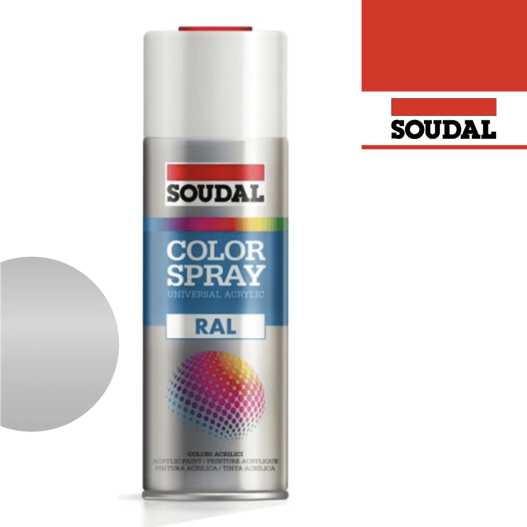 Spray Esmalte Cinza 9006 Alumínio Metalizado - Soudal 400ML