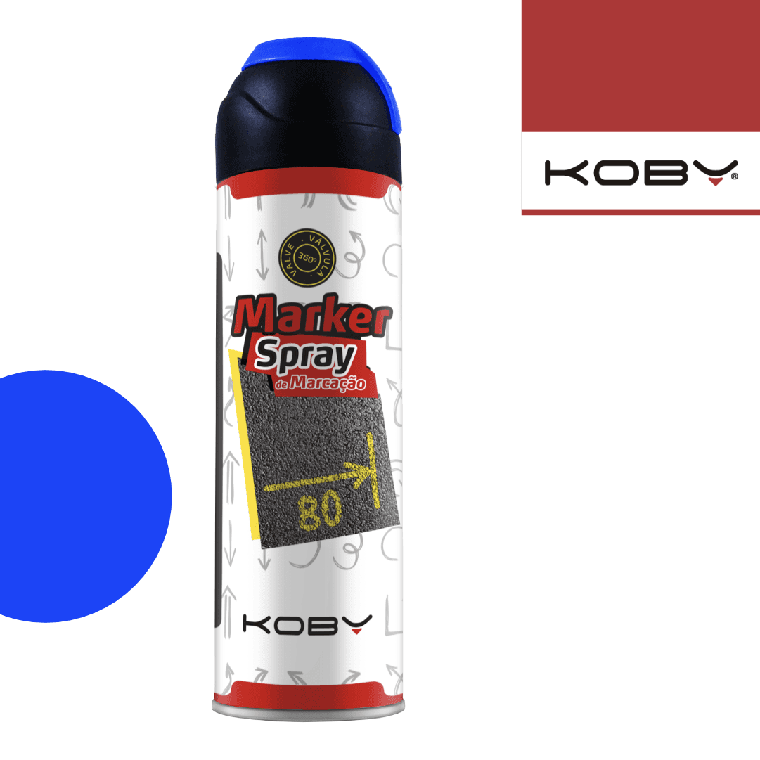 Spray Esmalte de Marcação Azul -  Koby 400ML