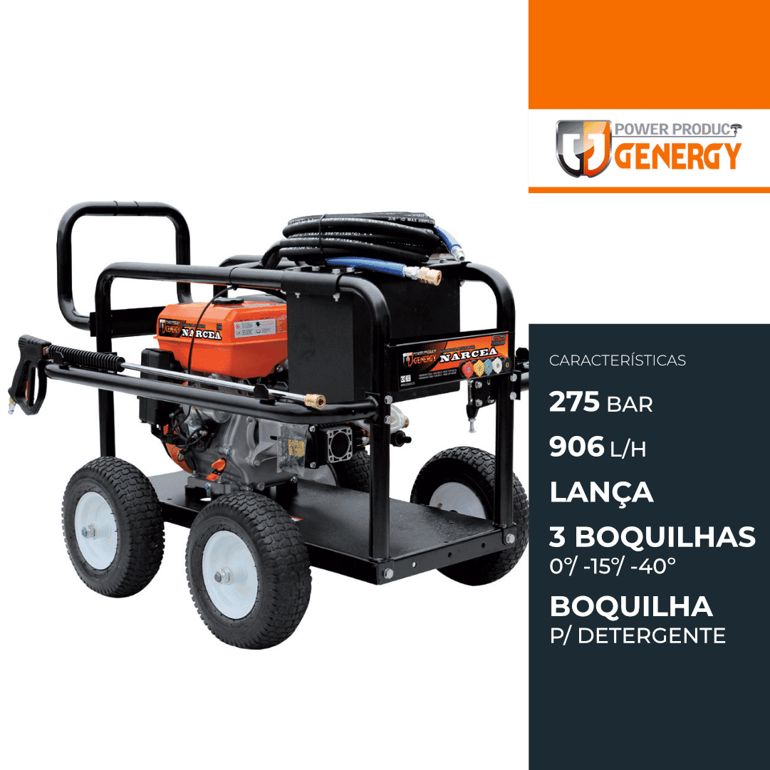 Máquina de Lavar a Pressão Gasolina Genergy Narcea c/ Arranque Elétrico