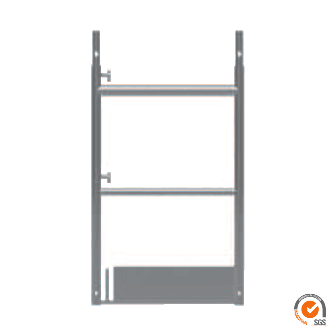 Meia-Perna c/ Rodapé Galvanizado p/ Andaime Europeu de Fachada R75