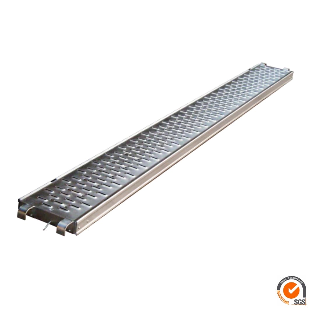 Prancha Cravada H 2500 Galvanizada p/ Andaime Europeu de Fachada 