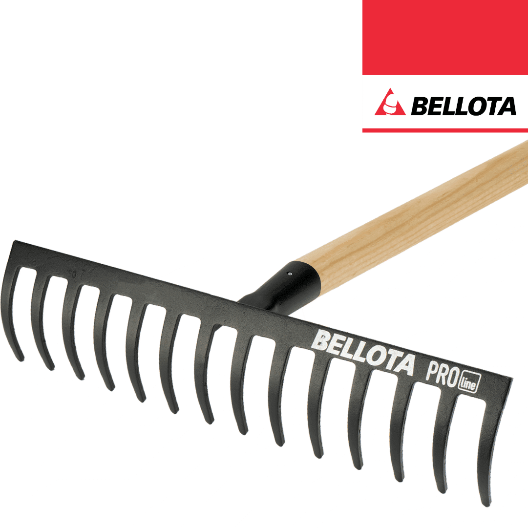 Ancinho 14 Dentes Bellota Profissional Alta Intensidade c/ Cabo Madeira