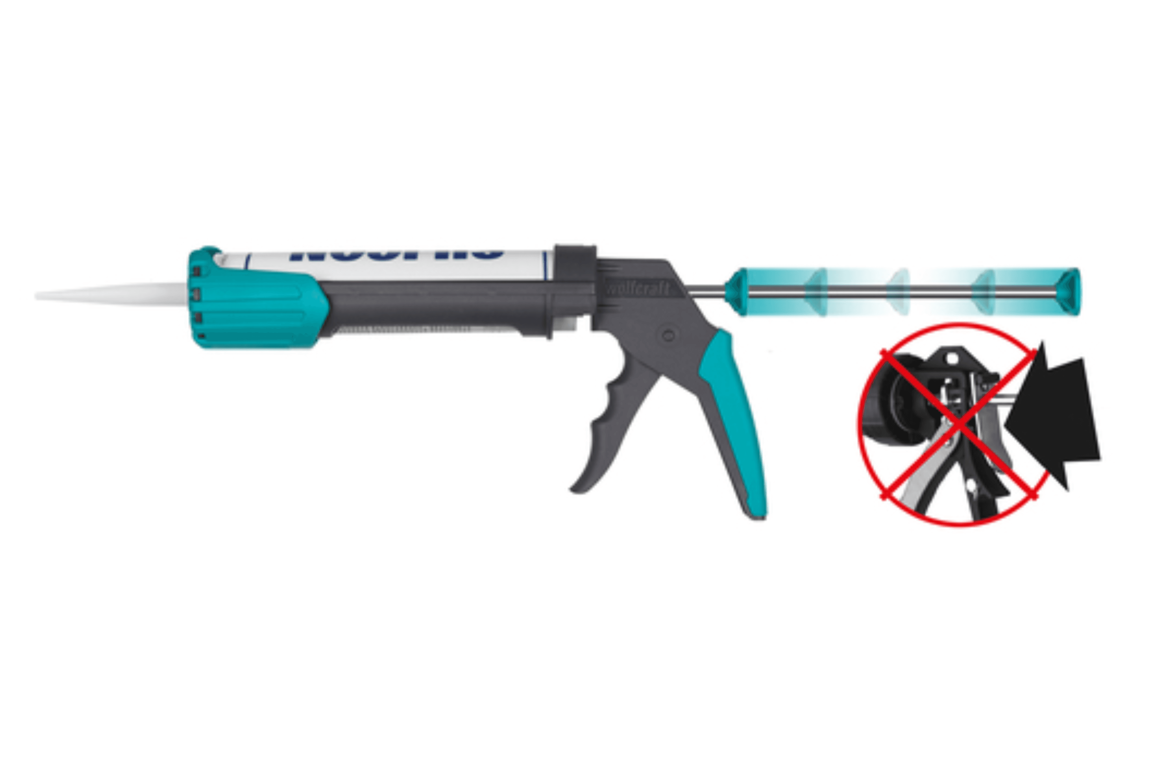 Pistola de Silicone Wolfcraft MG 200