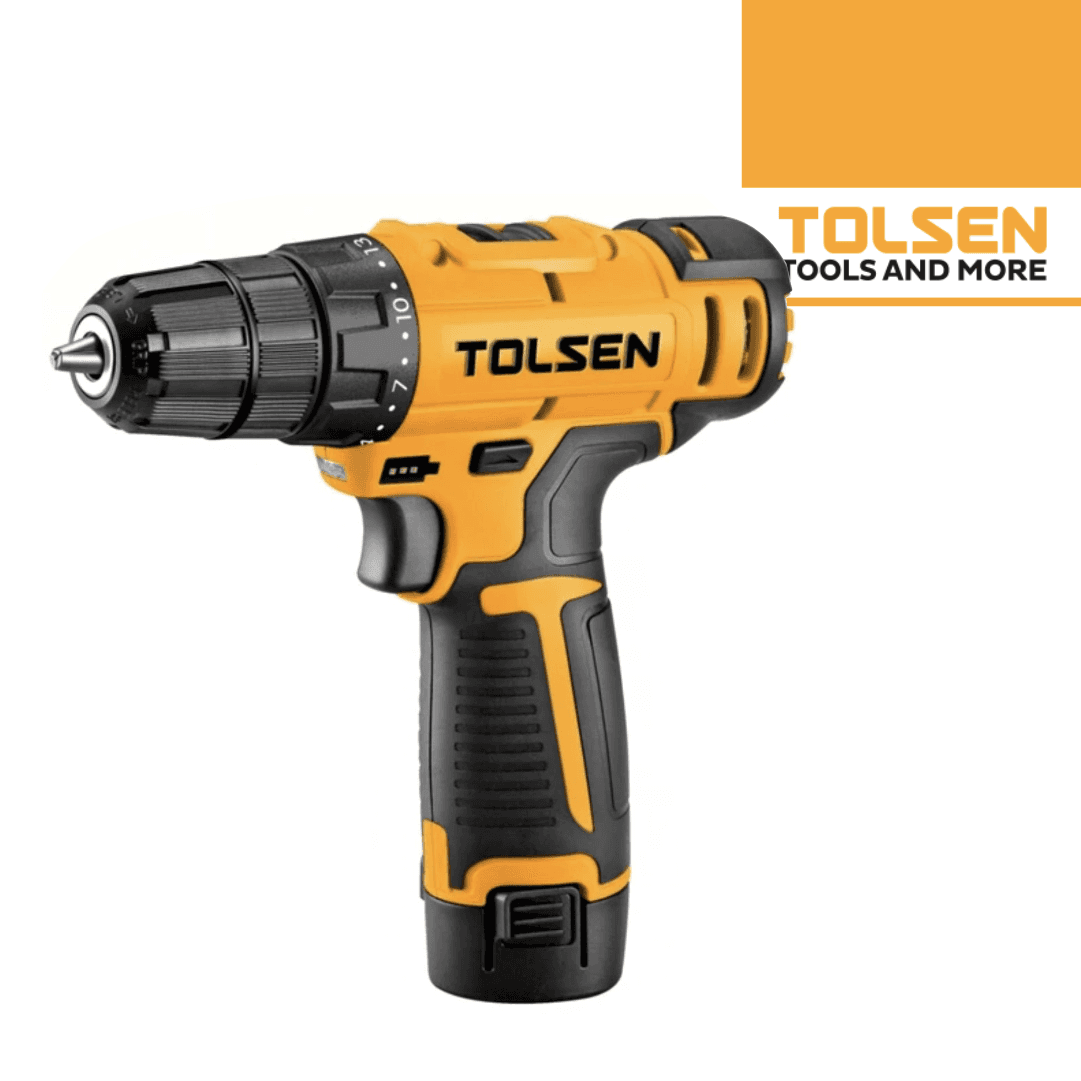 Aparafusadora Tolsen 12V + Bateria 1.5Ah + Carregador