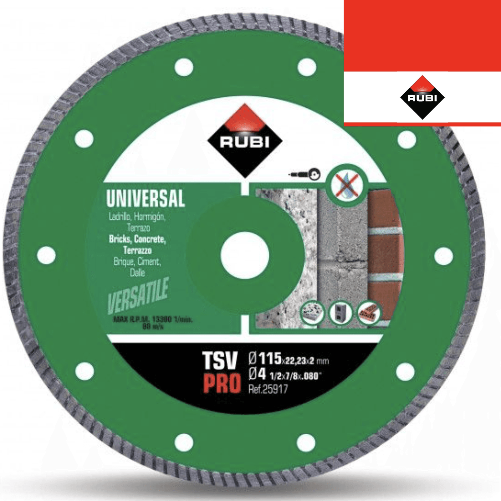 Disco Diamante Rubi Geral TSV 115 Pro