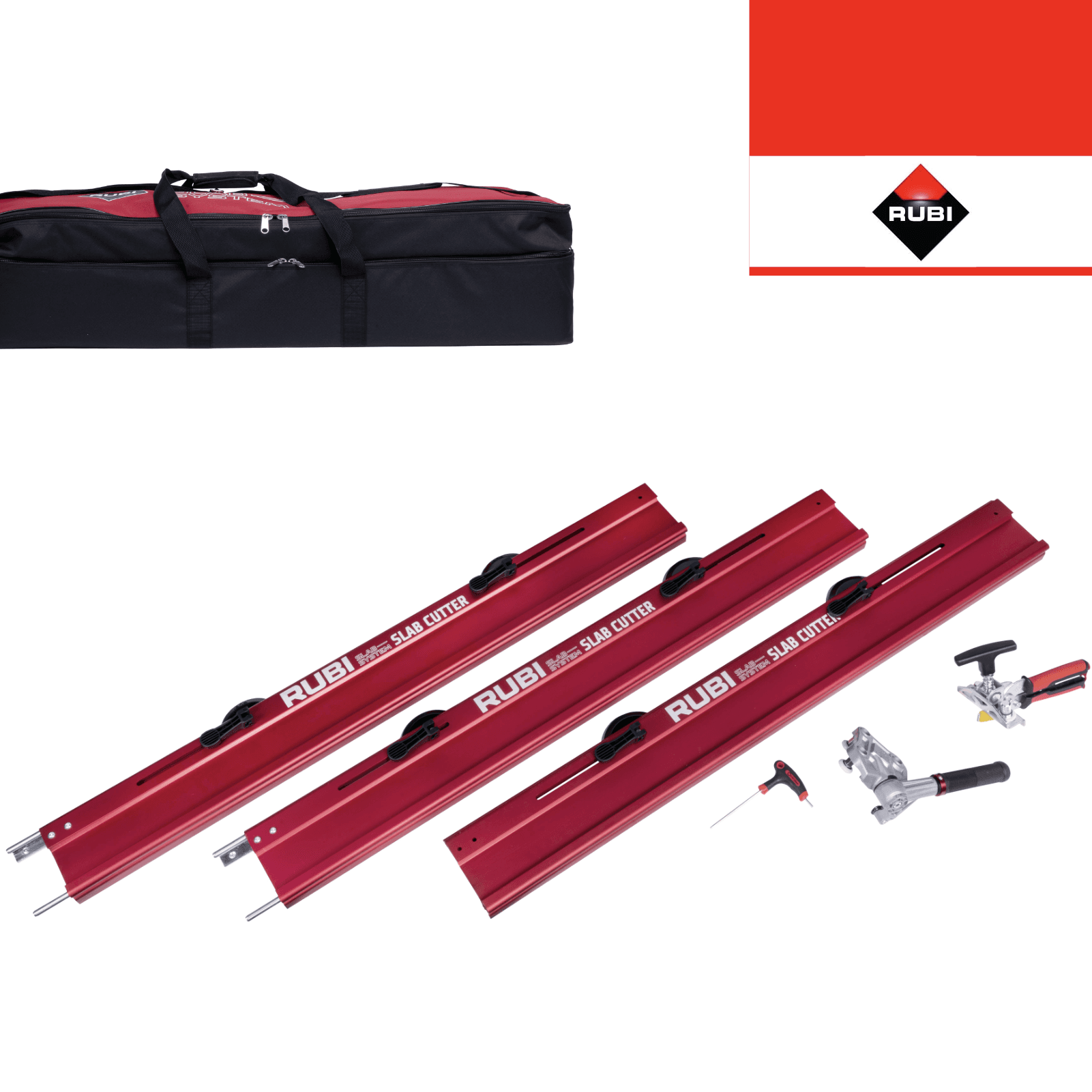Cortador de Cerâmica Manual Rubi Profissional Slab Cutter Plus p/ Grandes Formatos + Saco