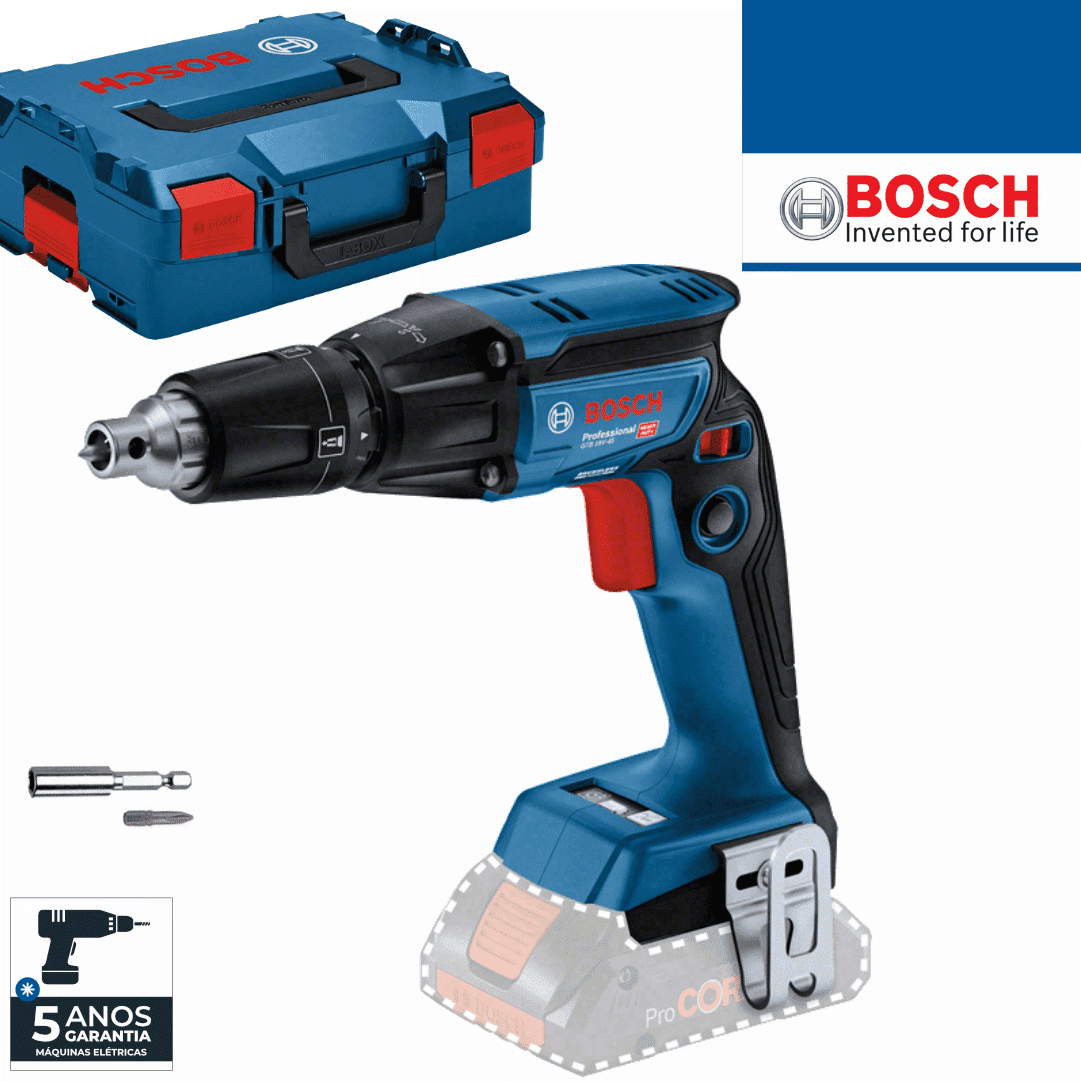Aparafusadora Bateria p/ Gesso Cartonado Bosch Profissional GTB 18V-45 + Mala