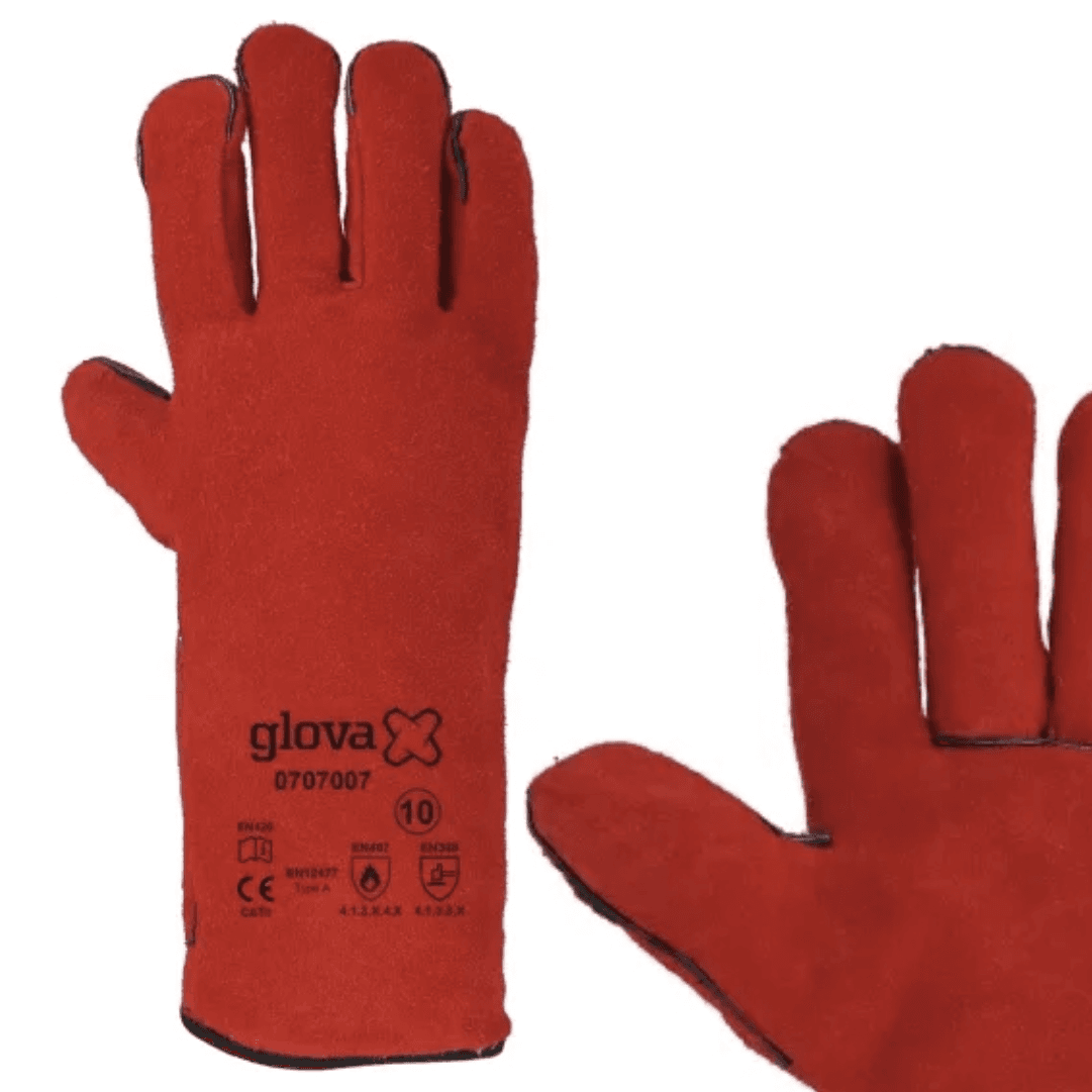 Luvas Soldador Vermelha - 35CM