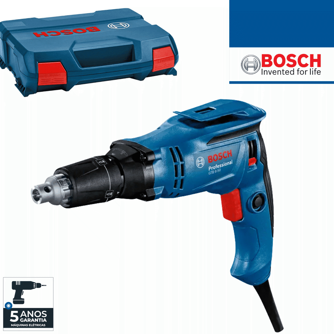 Aparafusadora Elétrica p/ Gesso Cartonado Bosch Profissional GTB 6-50 (06014A2002)