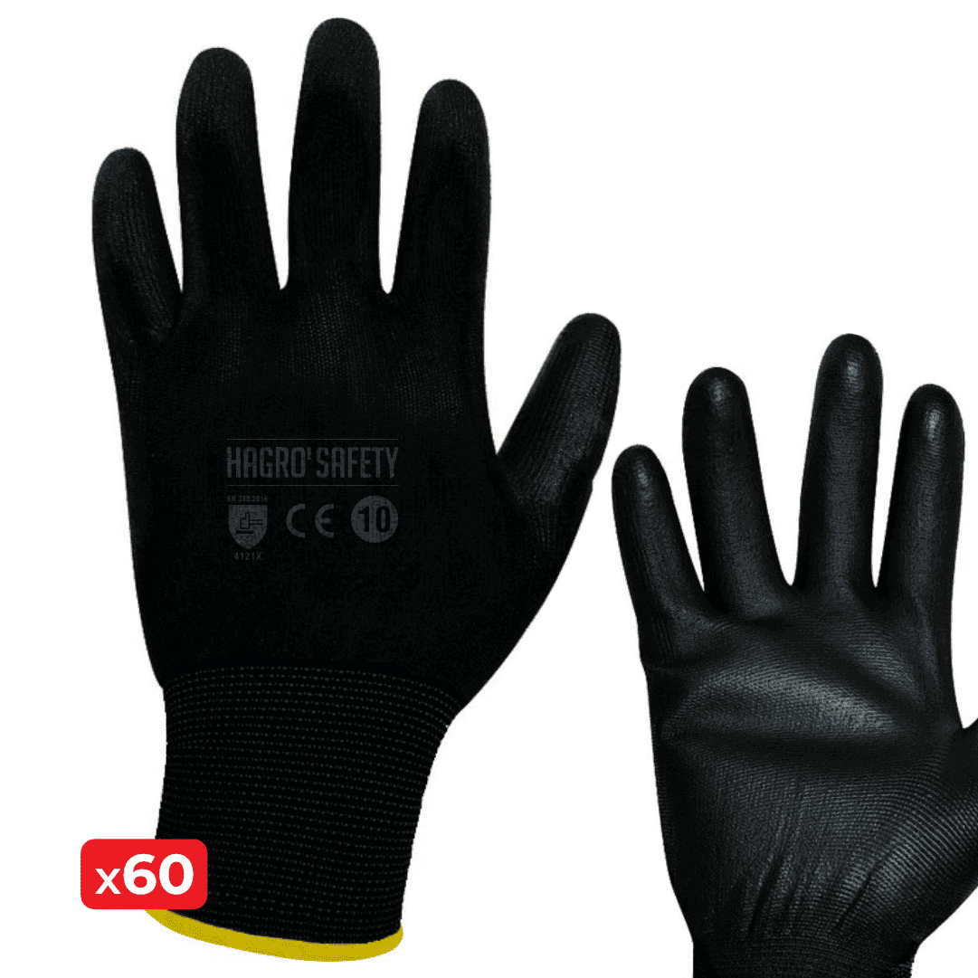 Luvas Hagro'Safety Nylon c/ Palma PU - 60PAR