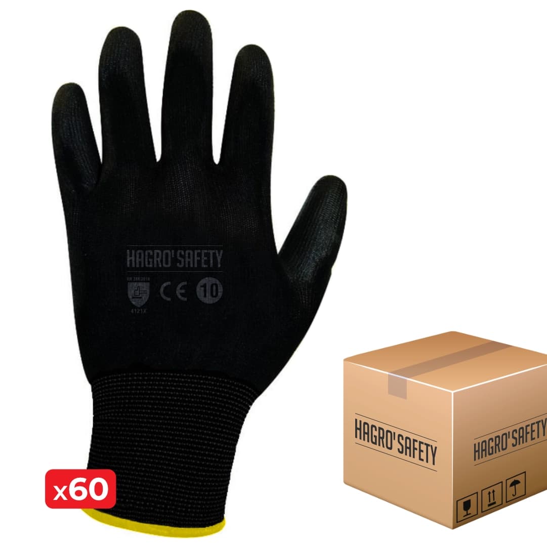 Luvas Hagro'Safety Nylon c/ Palma PU - 60PAR