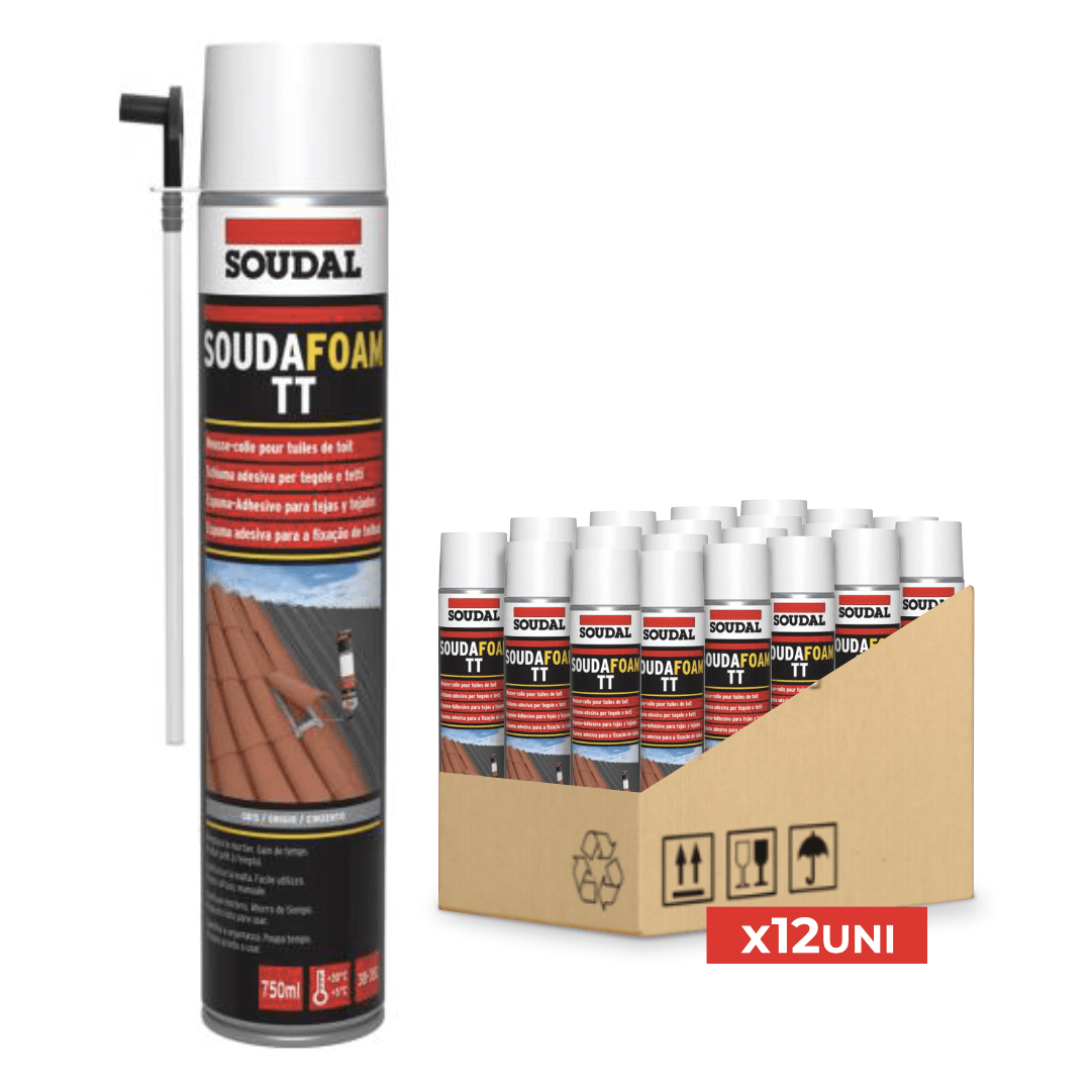 Espuma Poliuretano Soudafoam TT Soudal Terracota 750ML - 12UNI