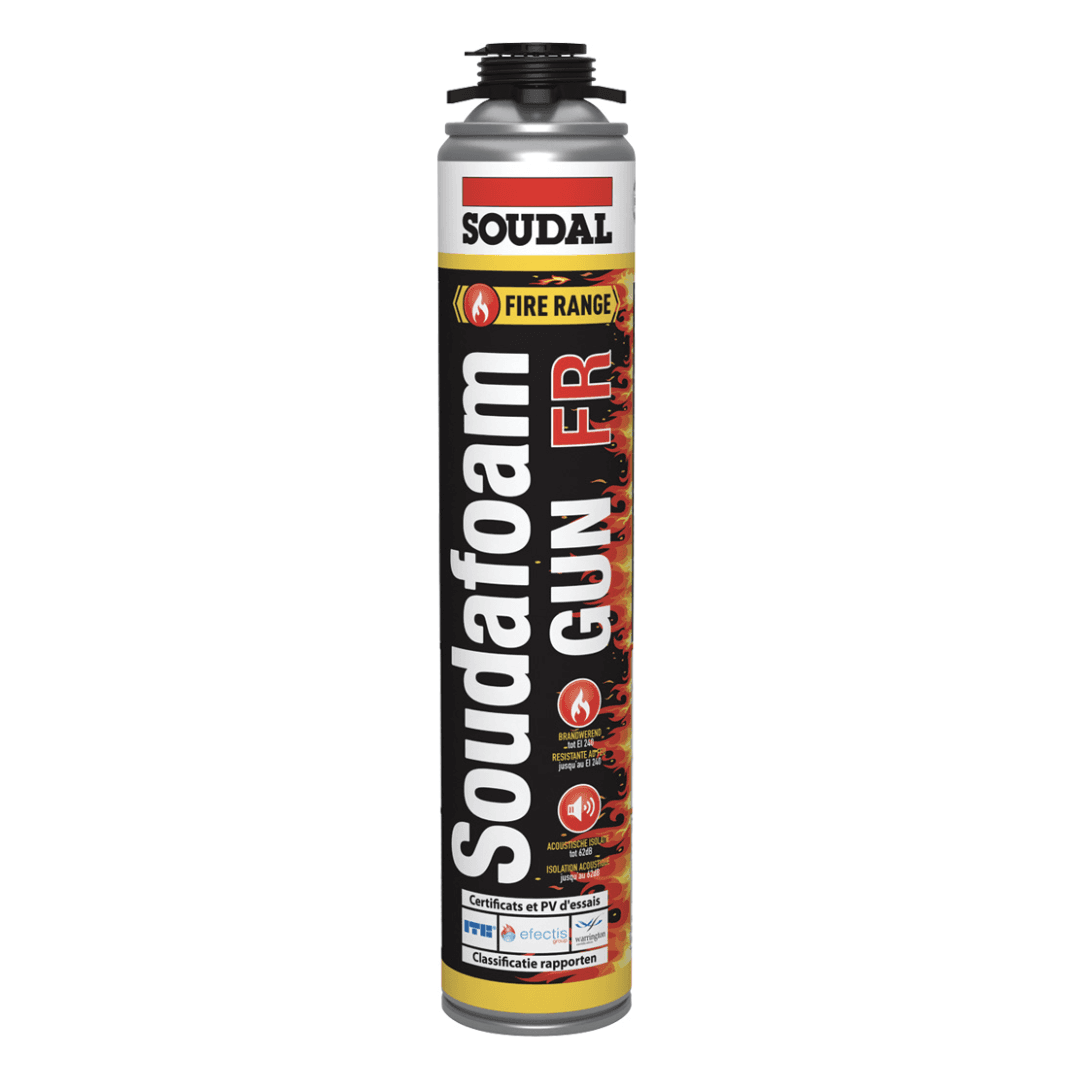 Espuma Poliuretano Resistente ao Fogo Soudafoam FR Soudal p/ Pistola - 750ML