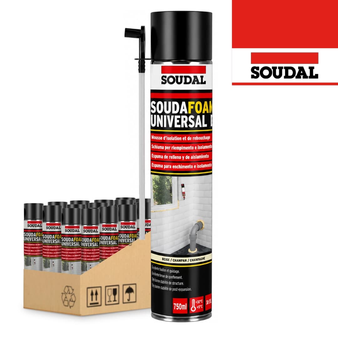 Espuma Poliuretano Soudafoam Universal M Soudal 750ML - 12UNI