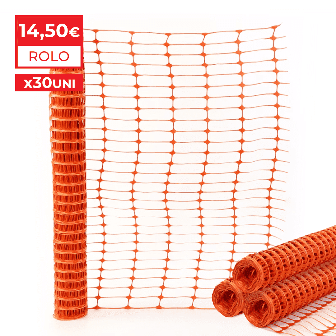Rede Sinalizadora Laranja 60GR 1,00MTx50MT - 30 Rolos