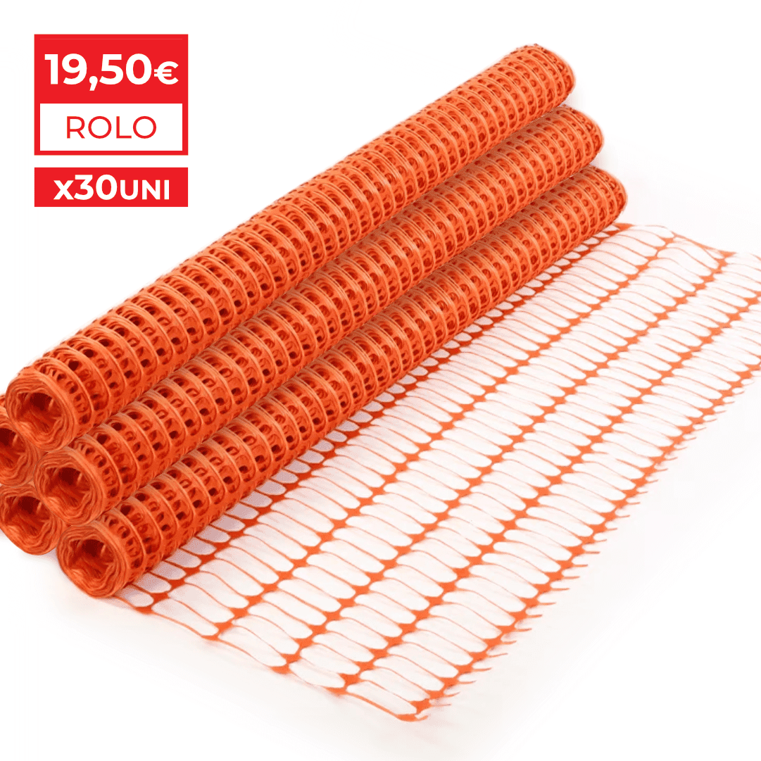Rede Sinalizadora Laranja 80GR 1,00MTx50MT - 30 Rolos