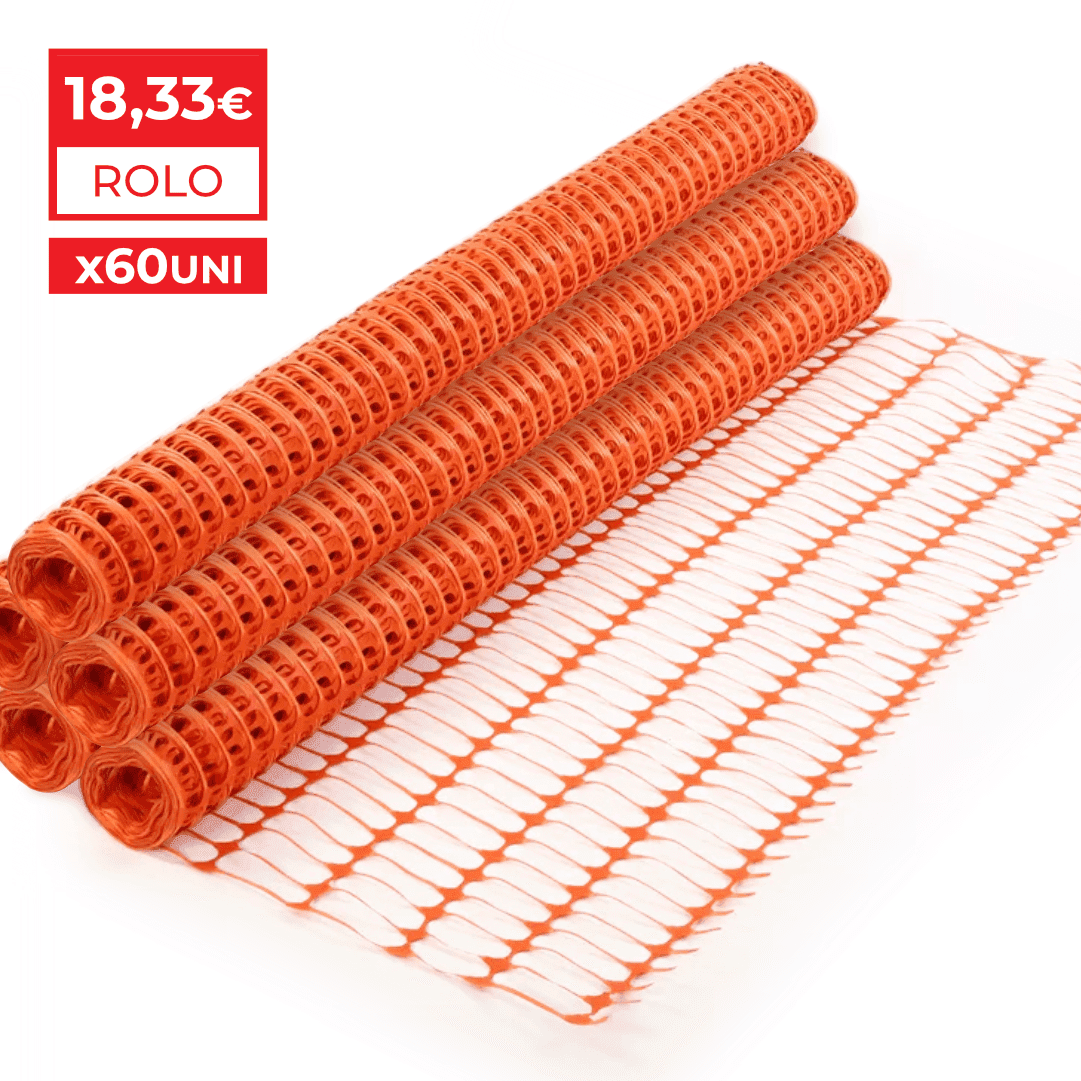 Rede Sinalizadora Laranja 80GR 1,00MTx50MT - 60 Rolos