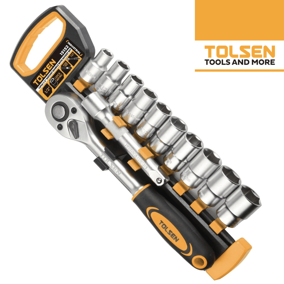 Jogo Chaves Caixa Tolsen Industrial 1/2" - 12PCS