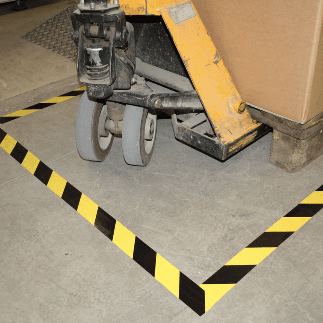 Fita Adesiva Sinalizadora Vinil 3M 766 Amarela/Preta 50MMx33MT