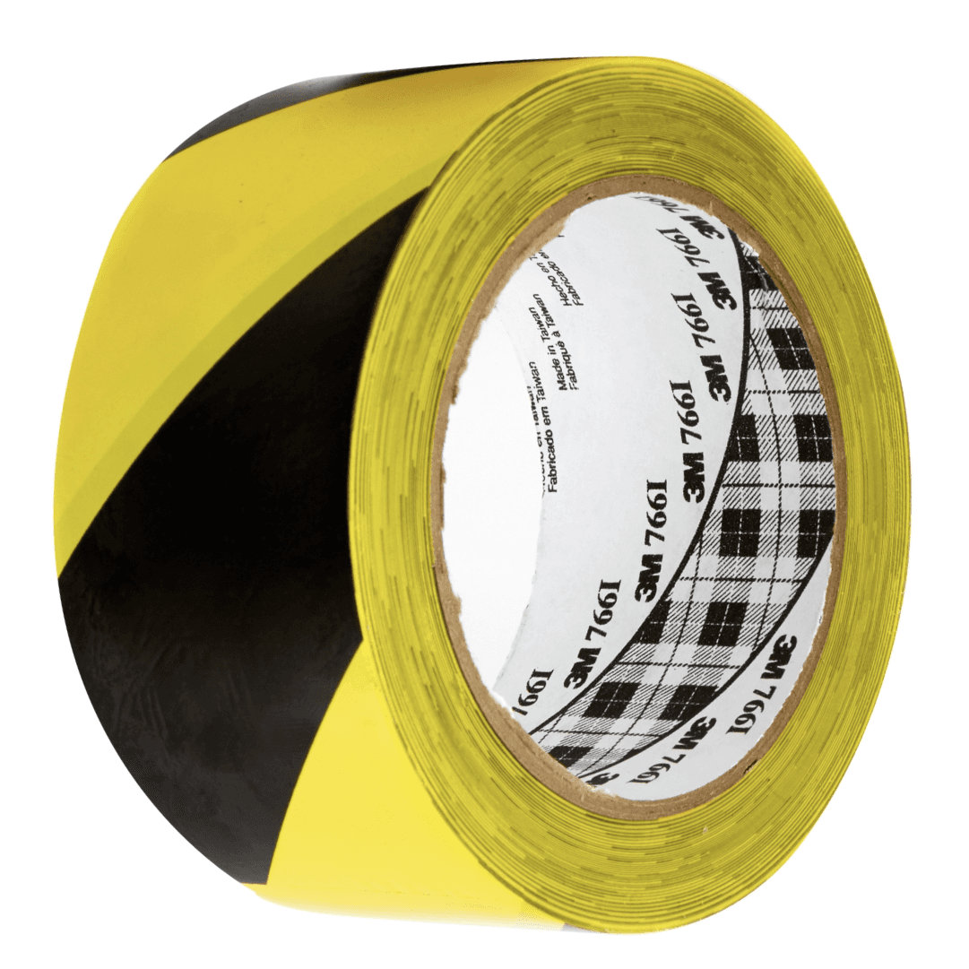 Fita Adesiva Sinalizadora Vinil 3M 766 Amarela/Preta 50MMx33MT
