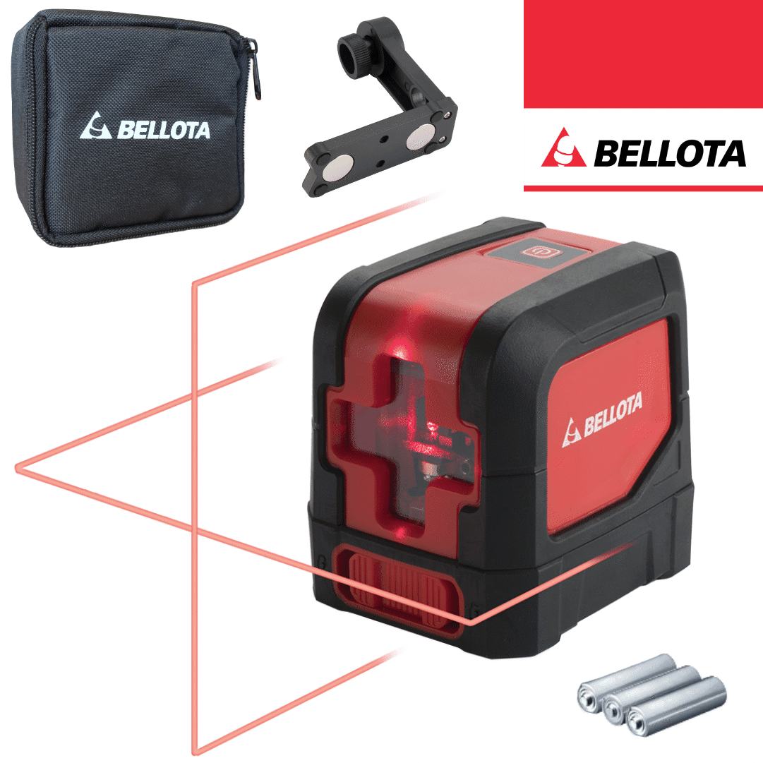 Nível Laser Bellota Linha Vermelha 20M + Bolsa