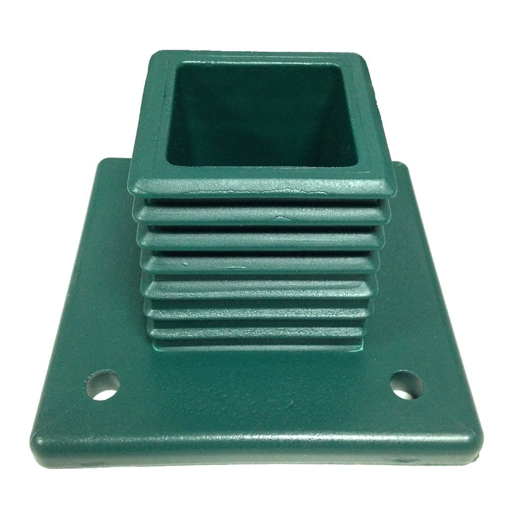 Base Plástico p/ Poste 60x60MM c/ Kit de Fixação - Verde