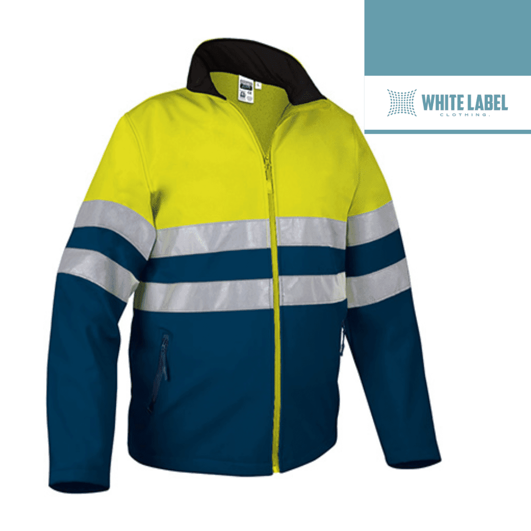 Casaco Softshell Storm Alta Visibilidade Amarelo/Azul