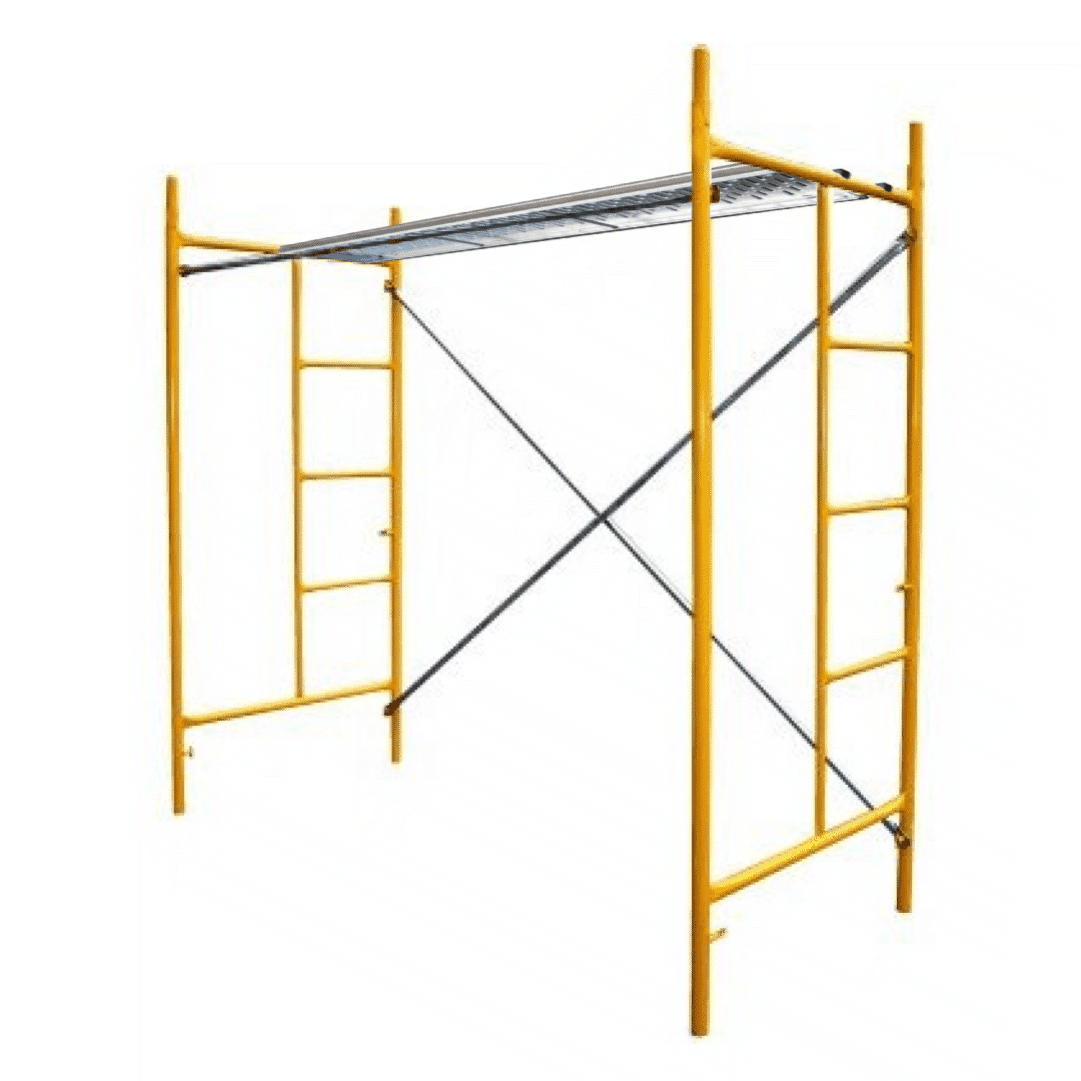 Andaime 40MM 2,15MT + 2 Laterais + Cruzeta + Travessa + Prancha Galvanizada 30CM - 20UNI