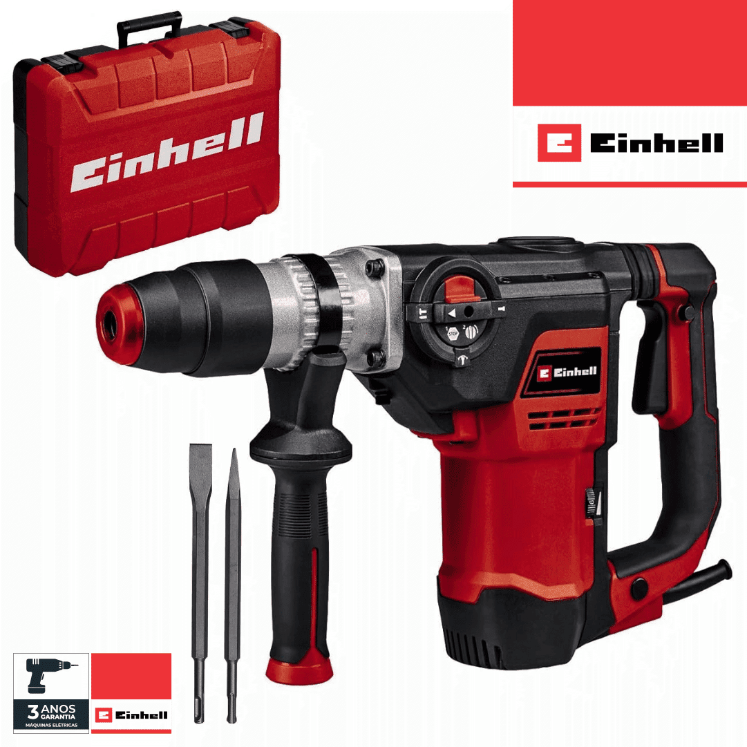 Martelo Perfurador Einhell TE-RH 40 3F + Acessórios + Mala 