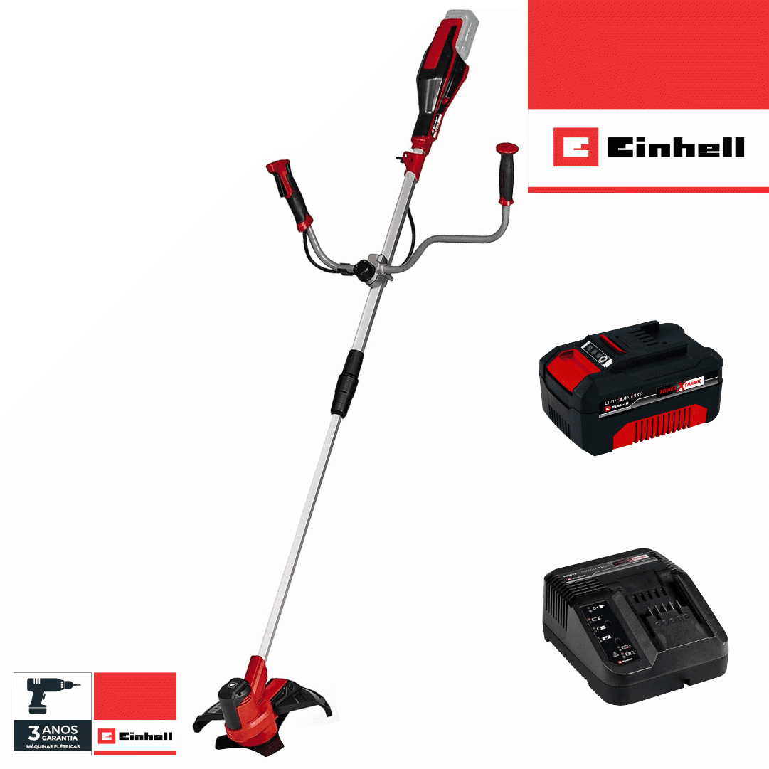 Roçadora Einhell Agillo 18/200 +  Bateria 18V 4.0Ah + Carregador