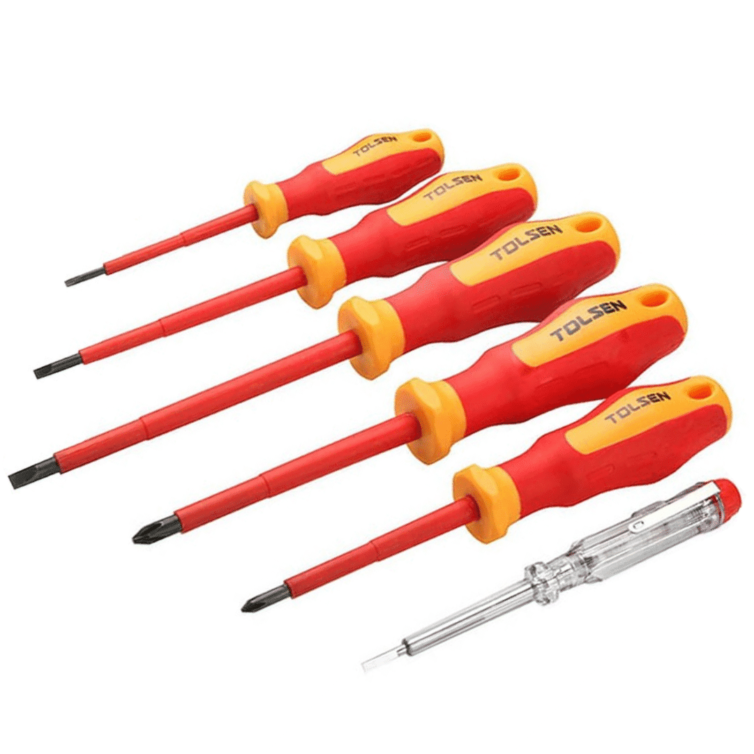 Jogo Chaves Fenda Isoladas Tolsen - 6PCS
