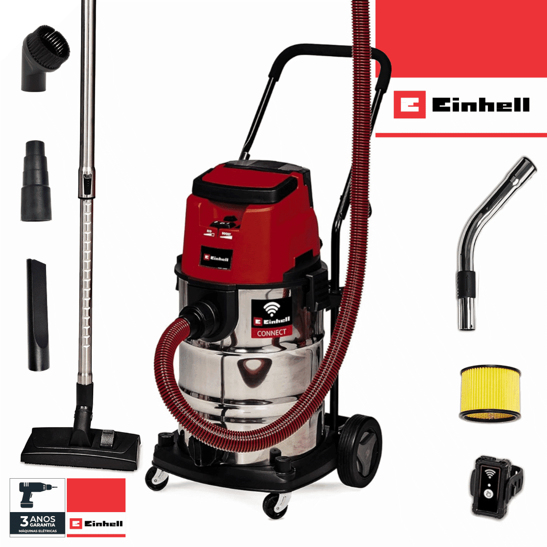 Aspirador/Soprador Einhell p/ Sólidos e Líquidos TP-VC 36/30 S - 30LT