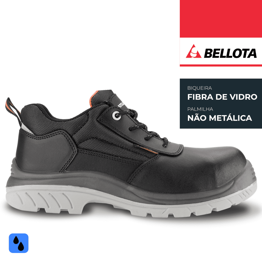 Sapato Segurança Bellota Comp+ Nobuck Preto