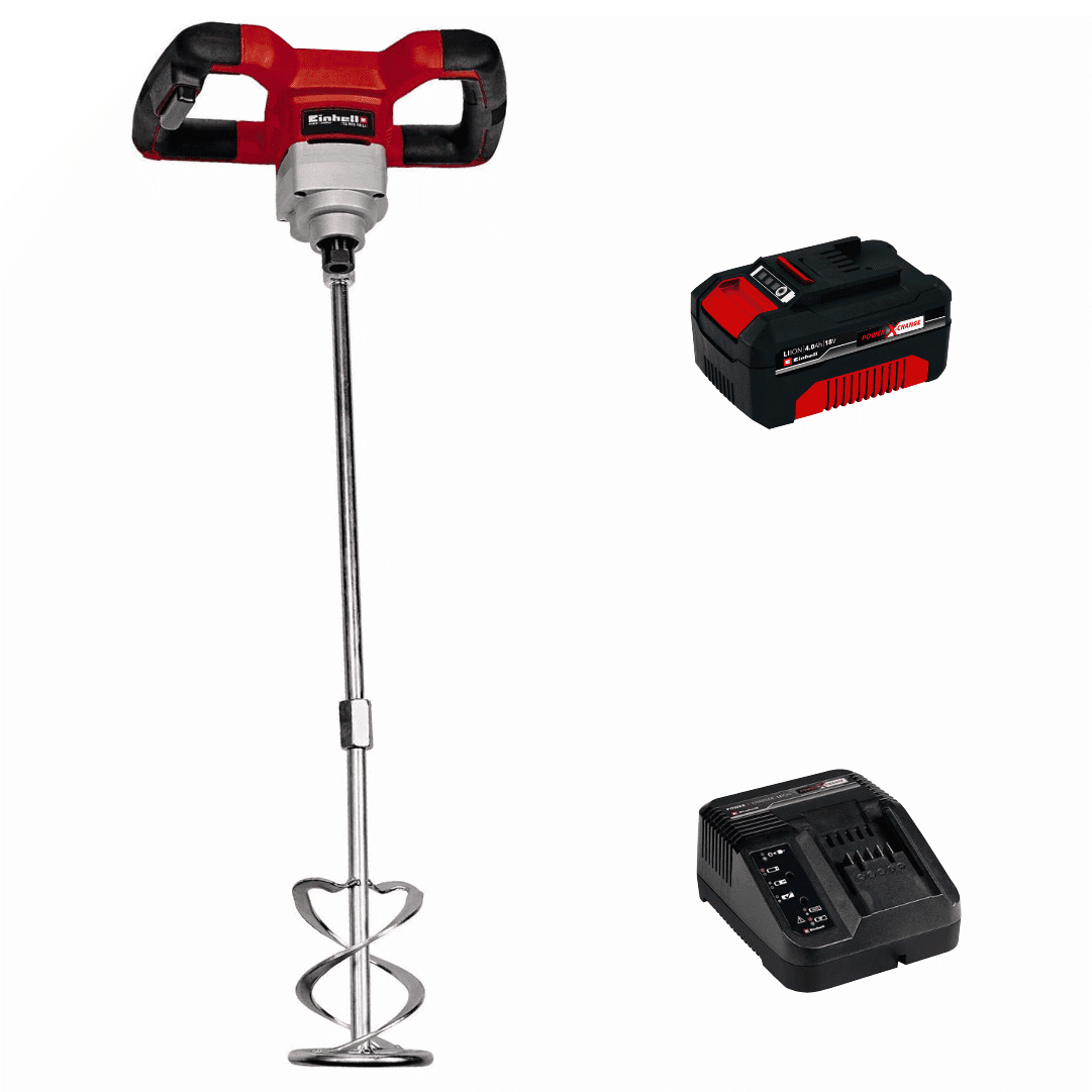 Misturador Einhell TE-MX 18 Li - Solo + Bateria 18V 4.0Ah + Carregador