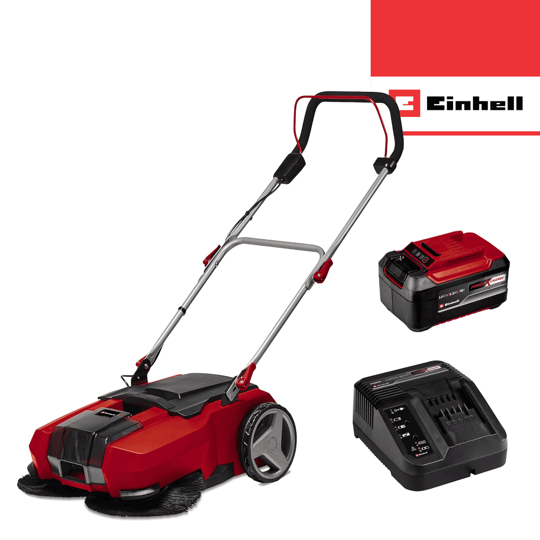 Varredora Industrial Einhell 18V TE-SW 18/610 Li - Solo + Bateria 18V 5.2Ah + Carregador