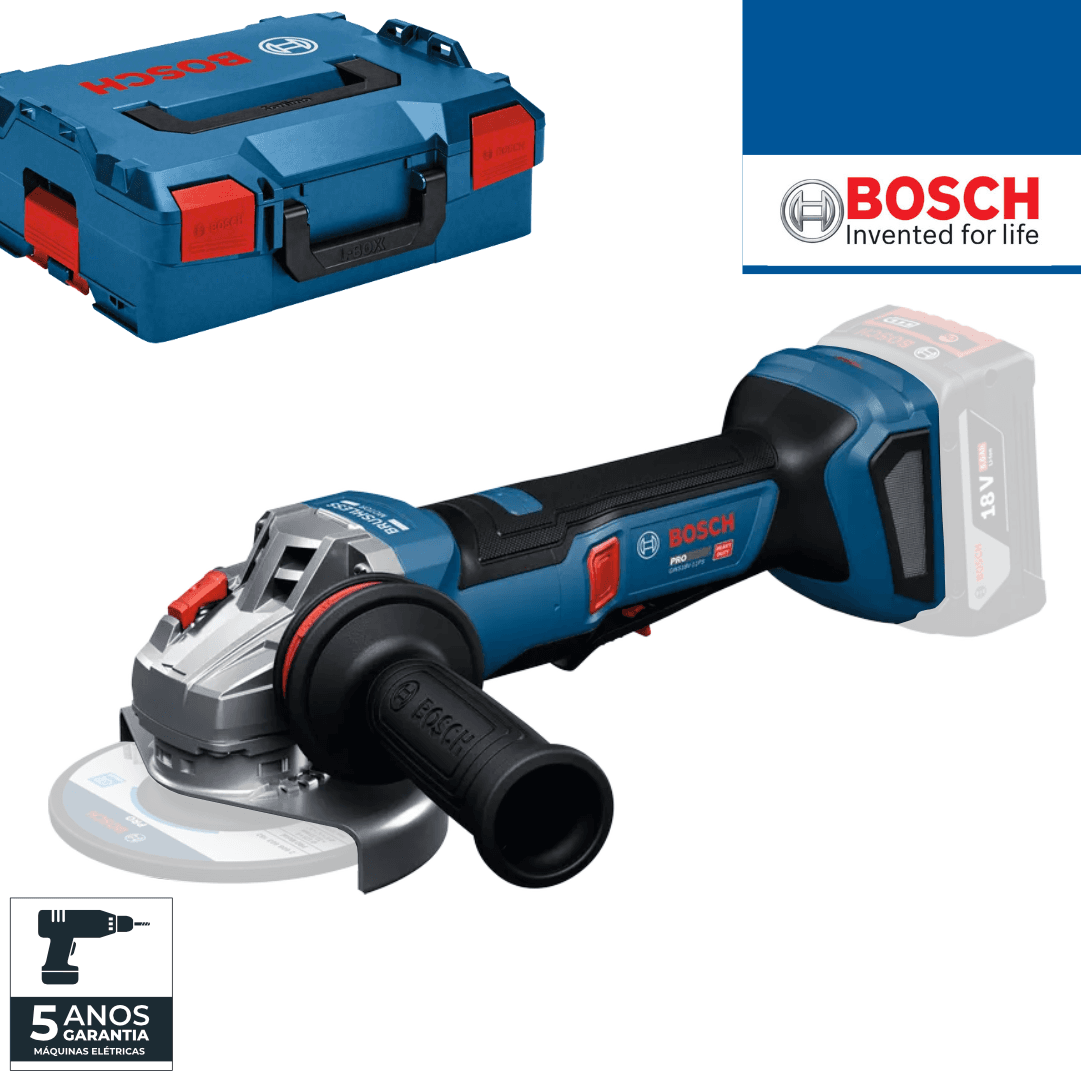 Rebarbadora Bosch Profissional GWS 18V-11 PS - 125MM + Mala (06019N4301)