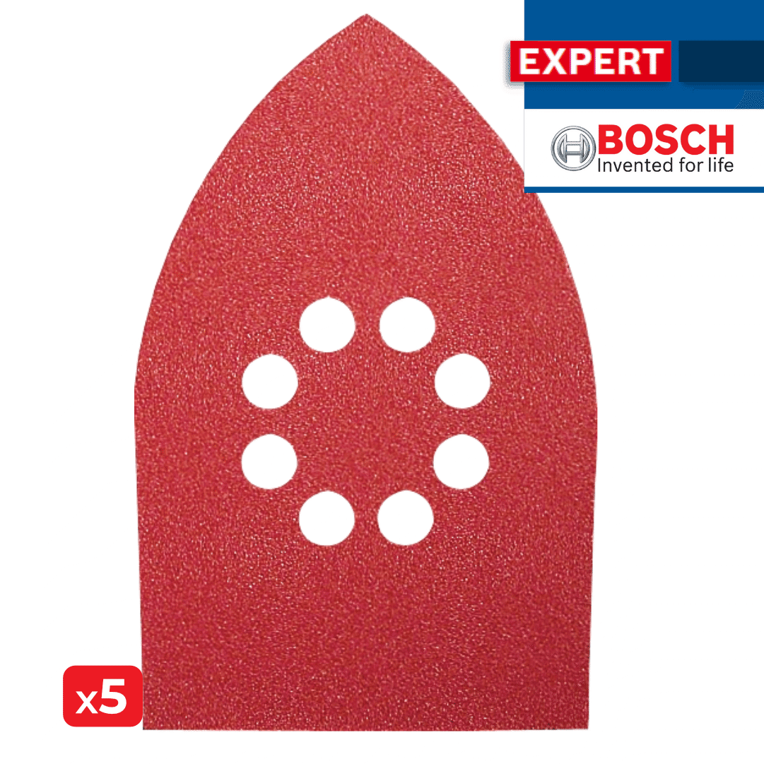 5x Lixa Bosch Triangular C430 Expert p/ Madeira e Tinta 100x170MM - Grão 180