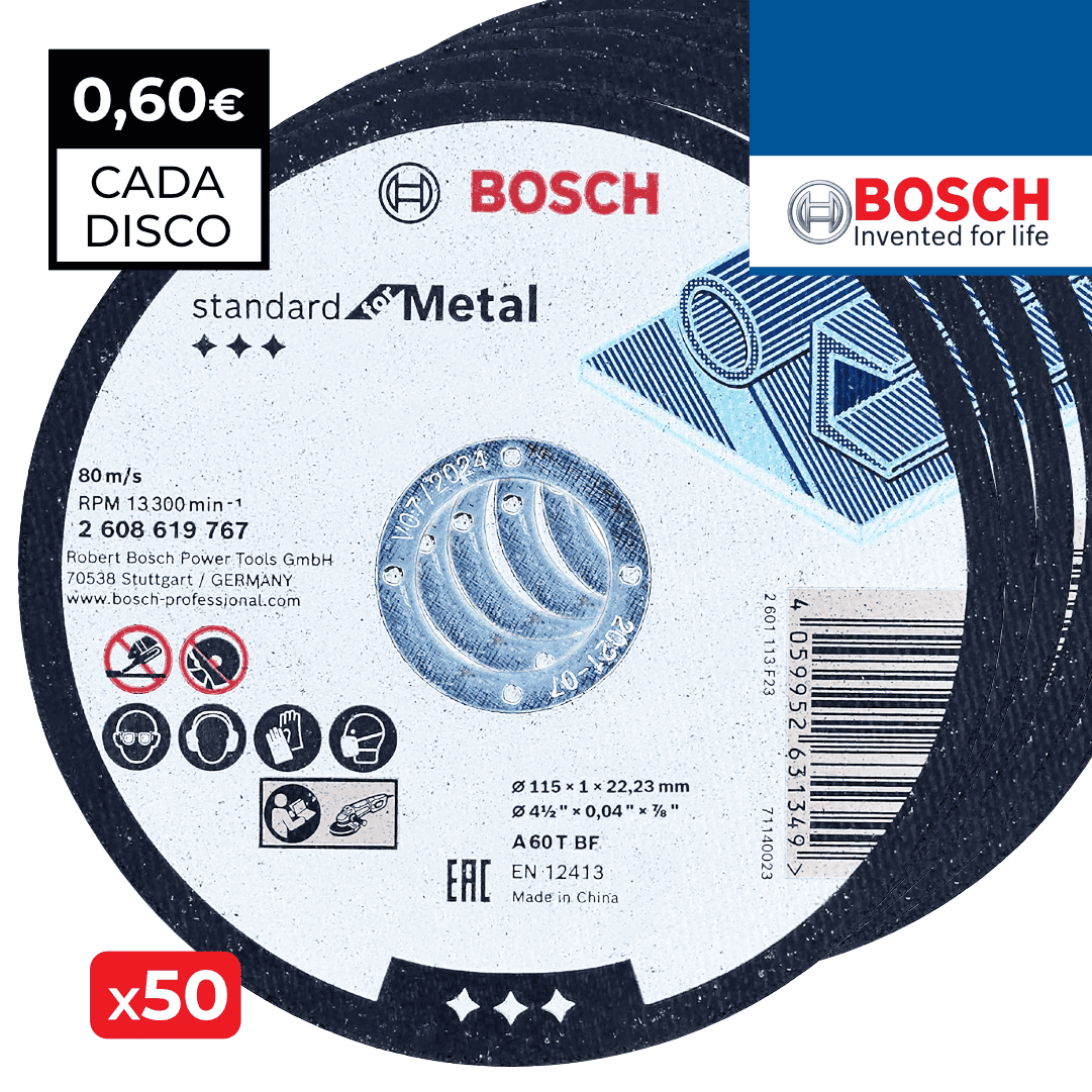 Disco Bosch Corte Standard 115MMx1MM - 50UNI (2608619767)