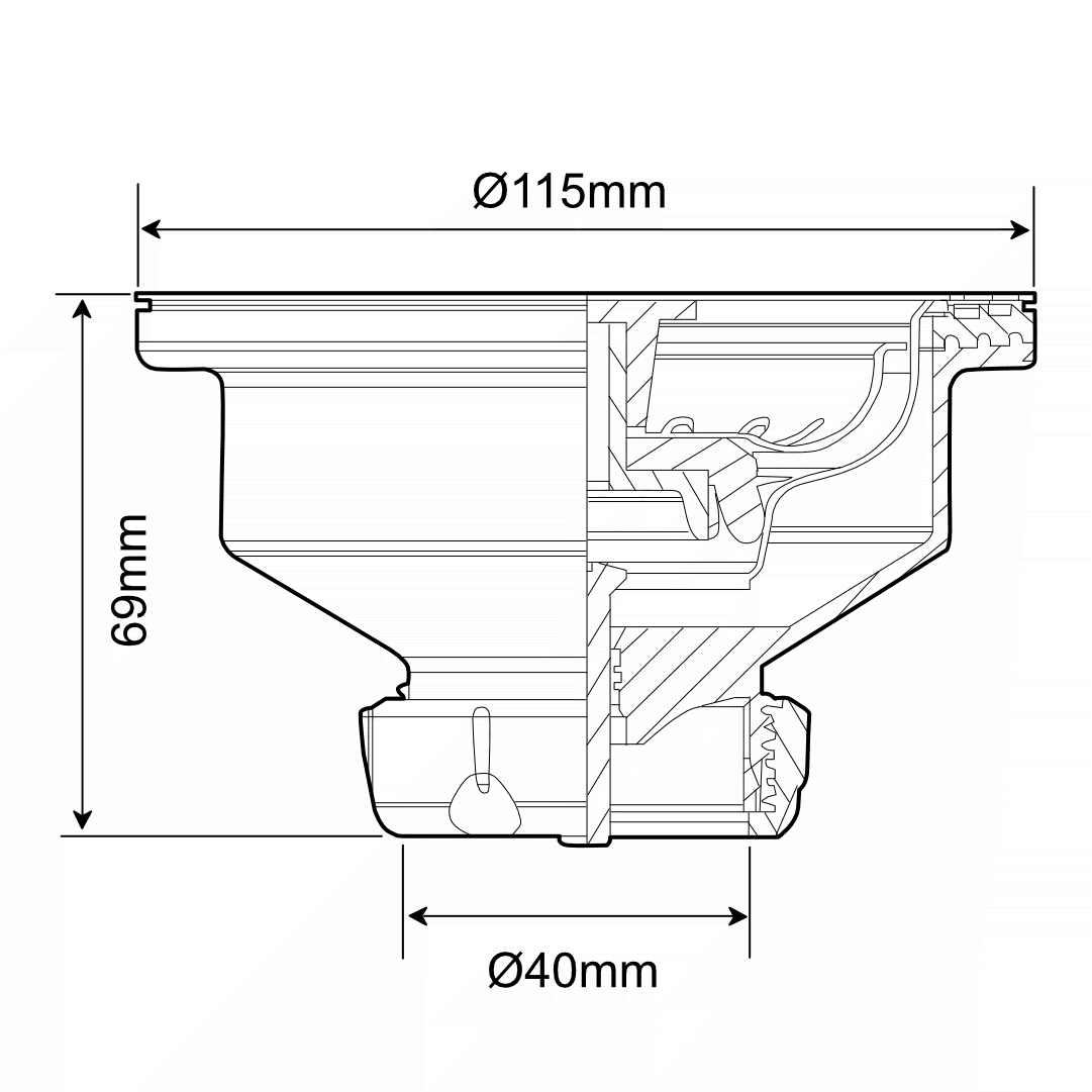 Válvula c/ Cesta Inox 1 1/2"x115MM