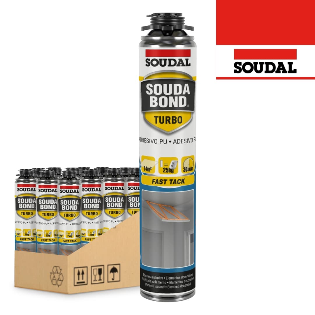 Espuma Poliuretano Soudabond Turbo Gun Soudal 750ML - 12UNI 