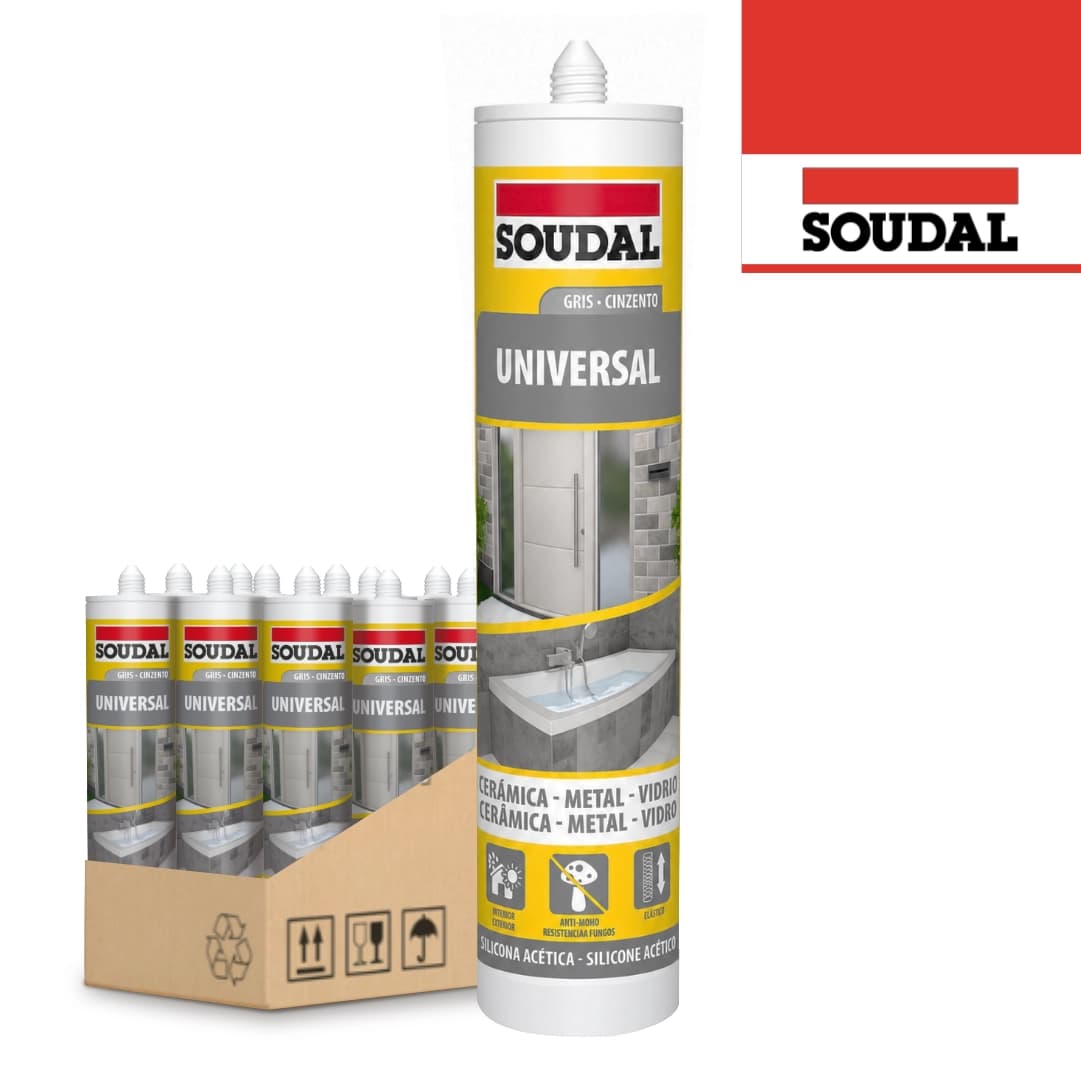 Silicone Universal Cinza 280ML - 12UNI