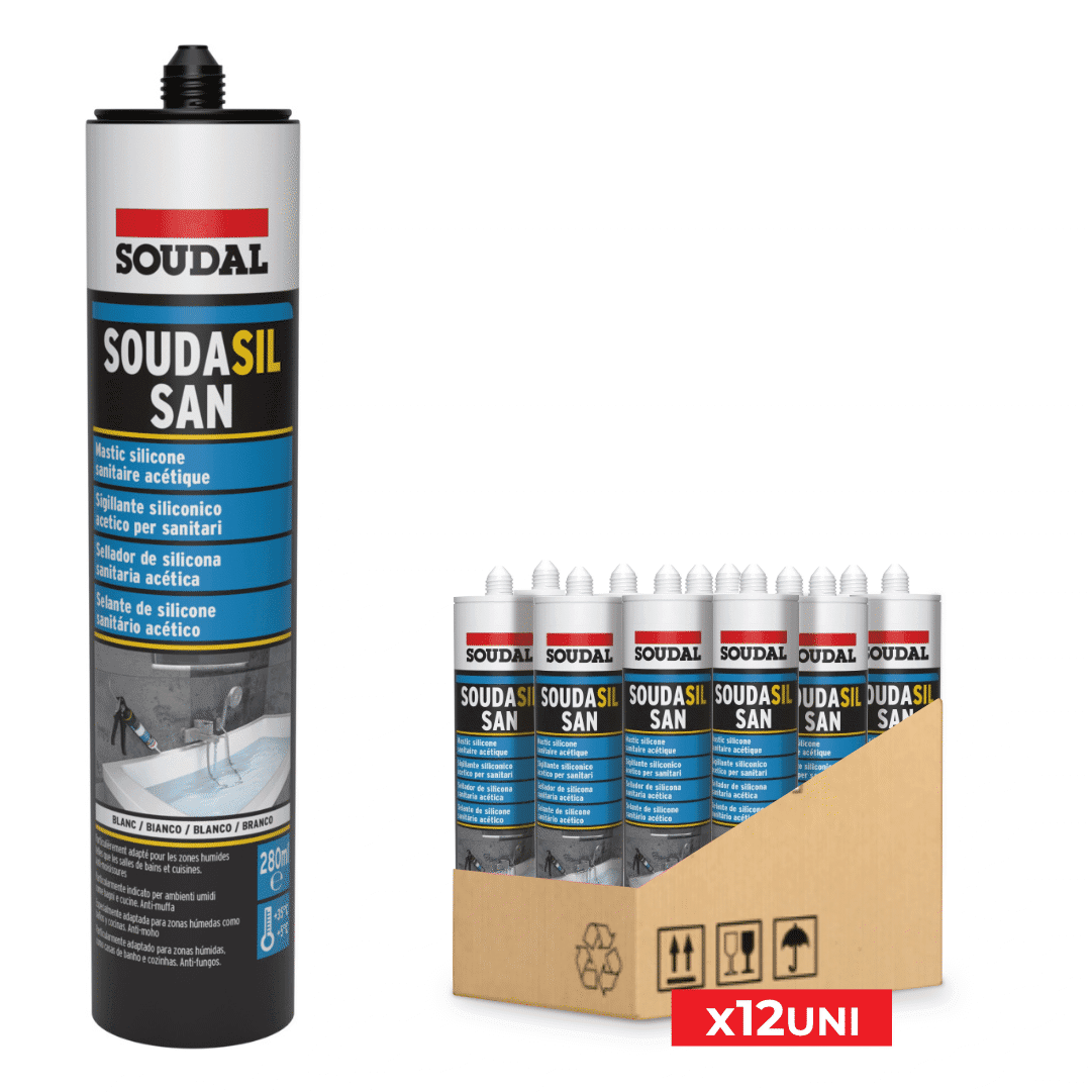 Silicone Soudasil San Sanitários Branco 280ML - 12UNI