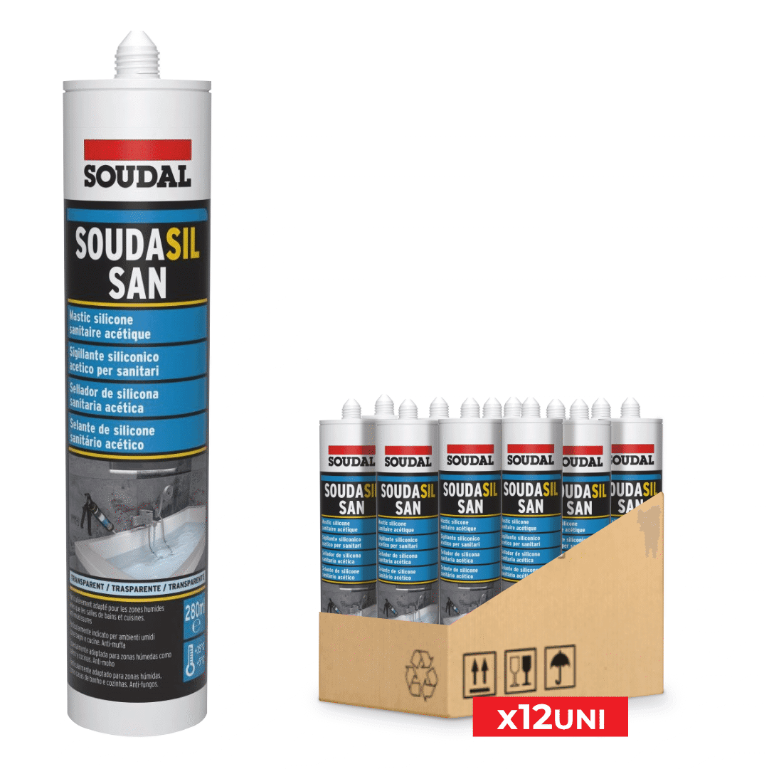 Silicone Soudasil San Sanitários Transparente 280ML - 12UNI