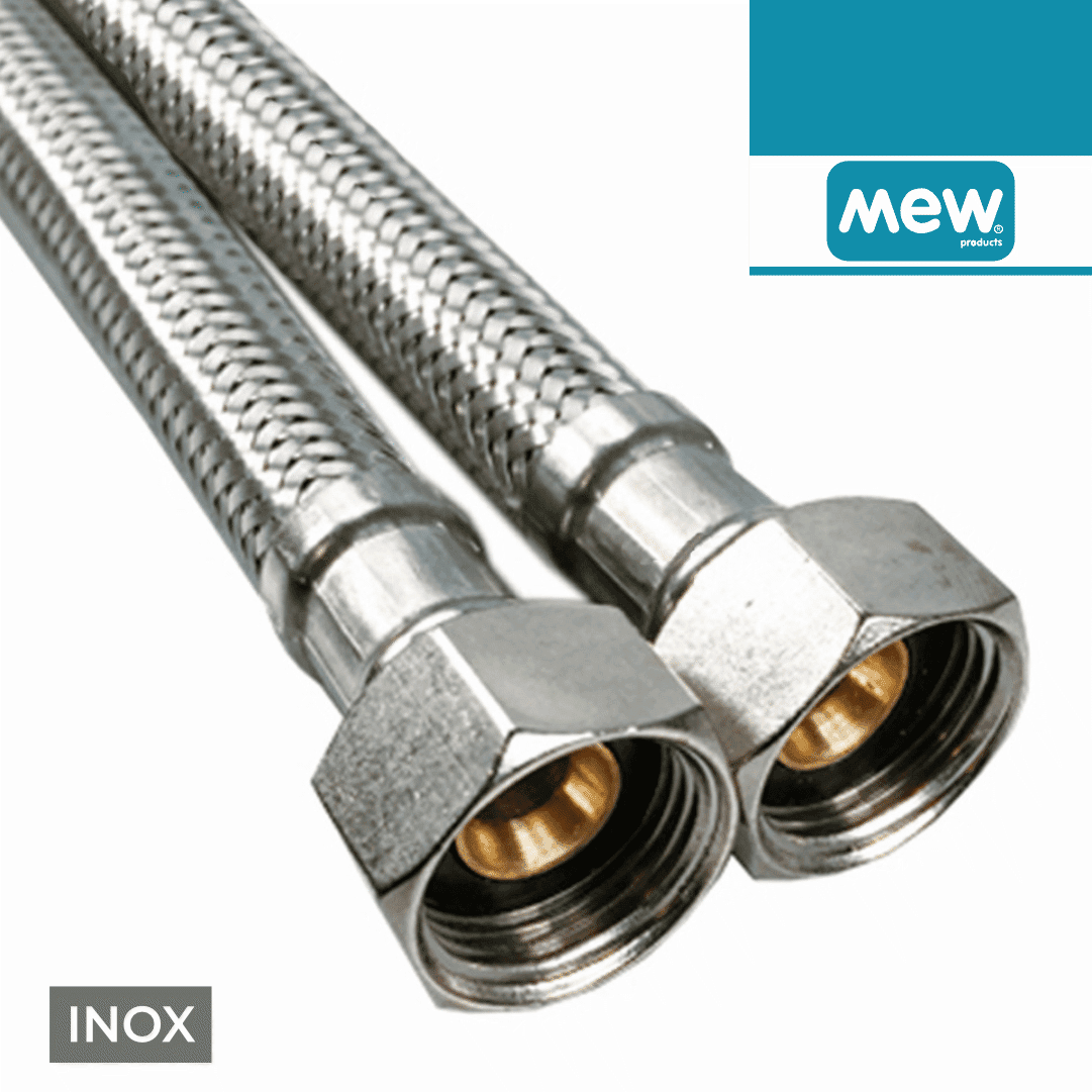 Bicha Malha Aço Inox Mew 1/2"x 1/2" - F/F